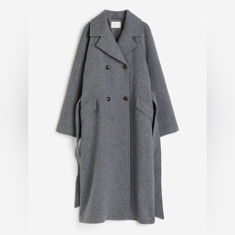TIE BELT COAT*H&M*NWT 🏷️ - Picture 2 of 8